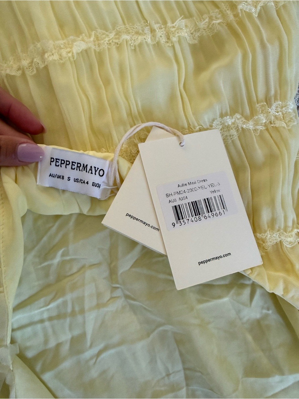 Peppermayo Aullie Maxi Dress- Yellow - Picture 3 of 5